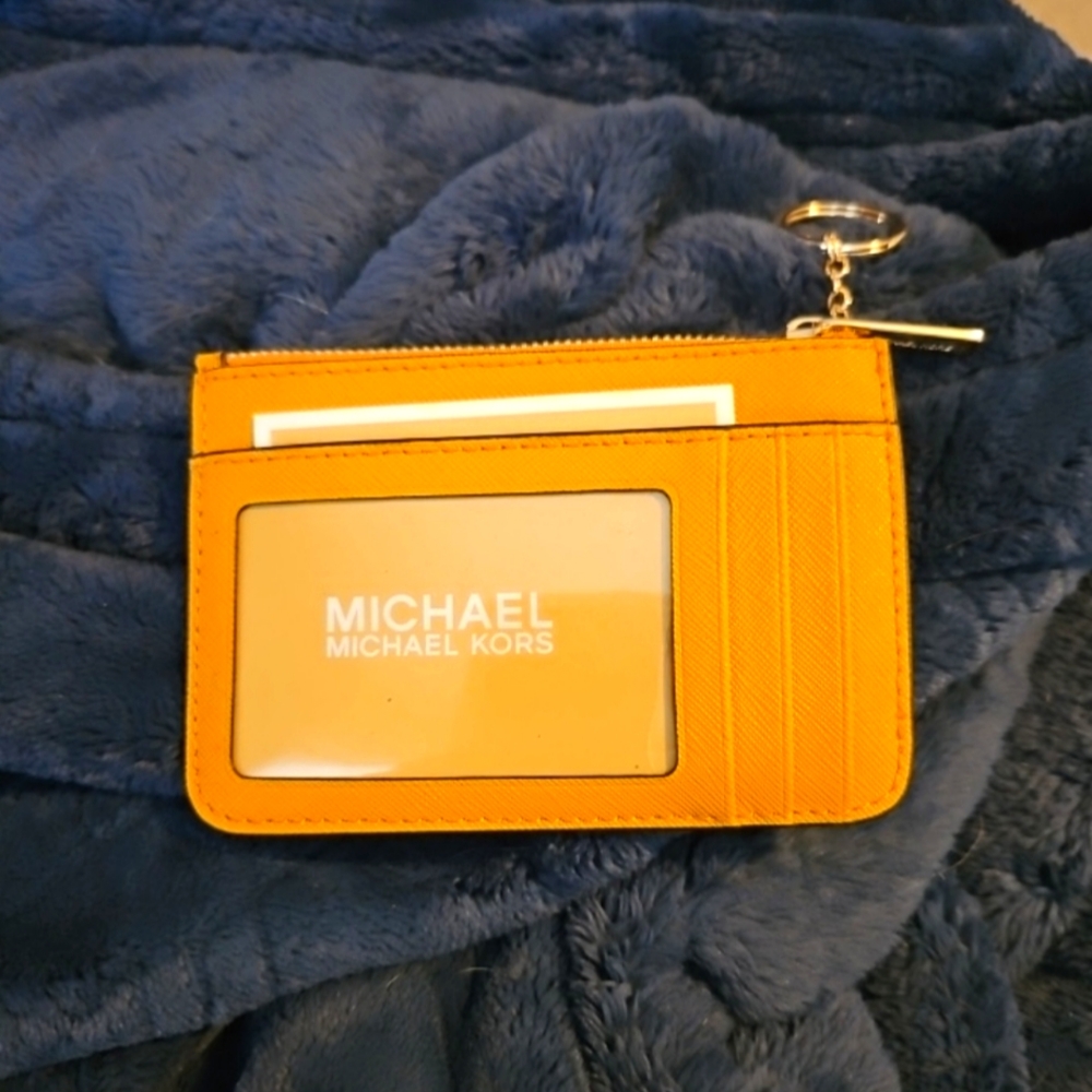 Michael Kors Golden Rod Card Holder New